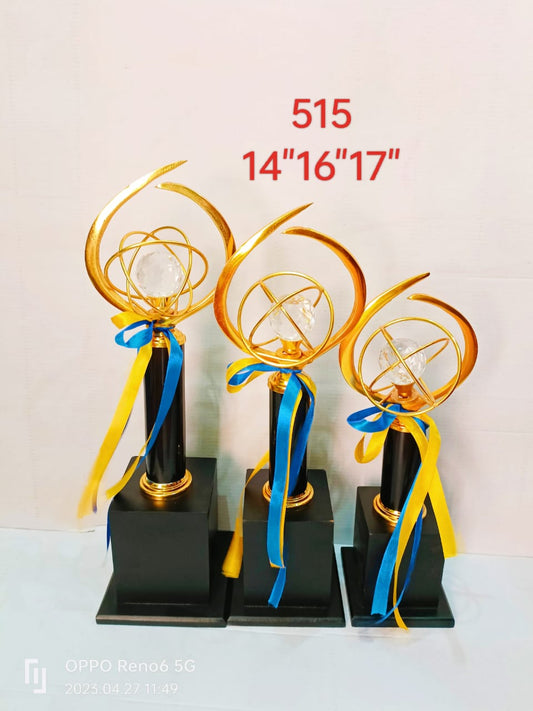 Golden Orbit Crystal Trophy